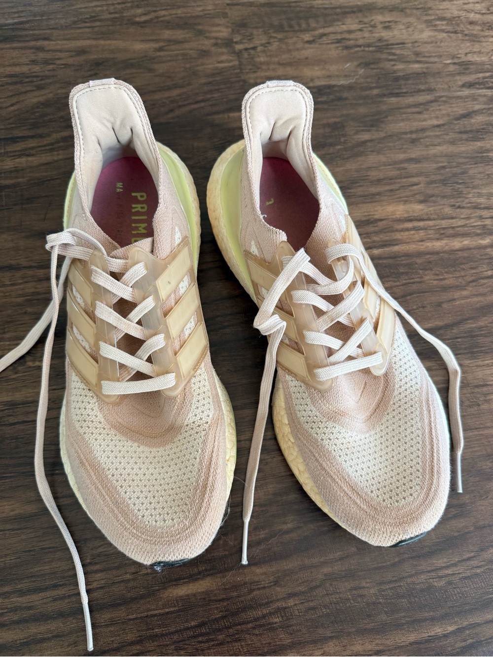 adidas ultraboost 21 prime blue Women's Light Pink & yellow Running Sneakers